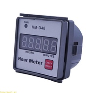 Best HM-D48 Hour Meter 0‑999 99h Timer for Lawn Mower  Tractor Motor Equipment