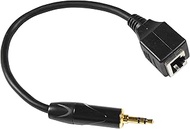 HQRP 3.5mm TRS Stereo Male to RJ45 Female Adapter, Compatible with Cat 5 / Cat 6 Cable, Use to Conne