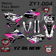 DECAL YZ 85 NEW, GTX YZ 85 NEW CAN CUSTOMIZE NAME, NONOR, SPONSOR, COLOR (4)