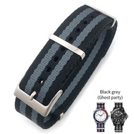 19mm 20mm Nylon Canvas Watchband NATO Rolex Strap Wrist Band Bracelet for Omega Seamaster 007 James