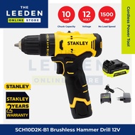 STANLEY SCH10D2K-B1 12V BRUSHED CORDLESS HAMMER DRILL WITH 2.0AH BATTERY & 1.5A CHARGER