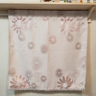 American Pastoral Style Pink Fresh Sunflower Rod-Wearing Door Curtain Hanging Width 90 * Height 90cm