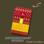HABIB GOLD BAR 0.50GM 999.9 SONGKET TENUN MAROON GOLD BULLION BAR 0.5G AU999.9 24K PURE GOLD CERTIFI