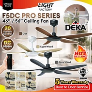 🔥UPGRADED F5DC🔥DEKA F5DC PRO 56" Baby Fan 46" 5 Blade DC Motor 20 Speeds Remote Control Ceiling Fan 