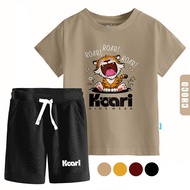 KOARI Distro Clothing Set for Boys T-Shirt Clothing Set 1 2 3 4 5 6 7 8 9 10 12 Years Choco