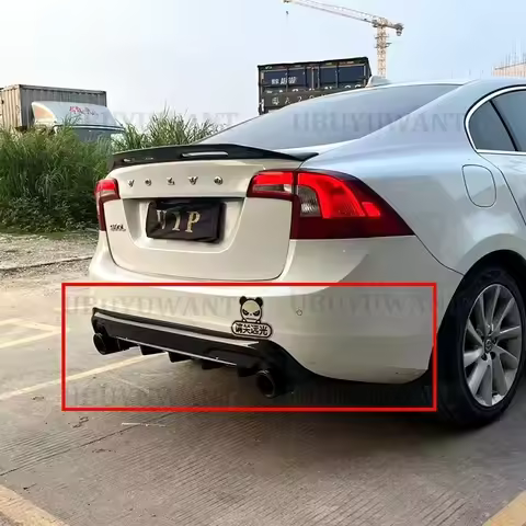 For VOLVO S60 V60 2014-2016 VOLVO V60 S60 Rear Bumper Diffuser Lip Spoiler Car Accessories body kit
