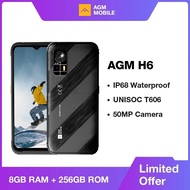 AGM H6 Rugged Smartphone  50MP Cam, UNISOC T606, 8GB+256GB, 90Hz FHD+, Waterproof/Dustproof/Shockpro
