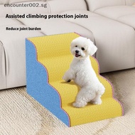 [ER] 3/4 Tier Dog Stairs Ladder Memory Foam Sponge Dogs Sofa Removable And Washable Portable Trainin