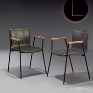Backrest Simple Industrial Stool Coffee Office loft High-End Art Retro Style Iron Dining Chair Chair