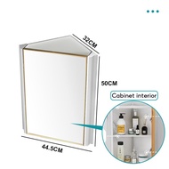 Aluminium Bathroom Cabinet with Mirror Large Storage Mirror Cabinet Kabinet Cermin Mirror Box with S