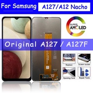 ◐6.5"Original LCD For Samsung Galaxy A12 Nacho SM A127F A127 A12S LCD with frame Display Touch