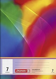 Baier & Schneider Brunnen 104530702 Exercise Book A5 (32 Sheets, 5 mm Squared, Line Style 7)