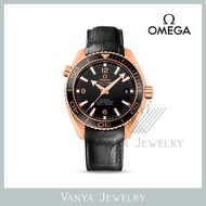 OMEGA 歐米茄男裝腕錶PLANET OCEAN系列 - 18KT 玫瑰金、8501 自動上鍊機芯、600米防水、鱷魚皮、折疊扣 23263422101001