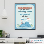 Motivational painting for office decoration - Your success is only limited by imagination and hard w