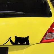 Peeking cat holding a knife decal, Peeking cat Stickers, Cat stickers, Cat decals, Car Stickers, Cat