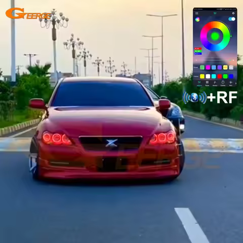 For Toyota Mark X Mark-X I REIZ 2004 2005 2006 - 2009 Bluetooth APP Ultra Bright Multi Color RGB LED
