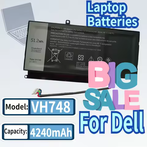 VH748 Laptop Battery for Dell Vostro 5460/5470/5560 / 14 5439 (P41G) 11.1V 4240mAh Replacement Noteb