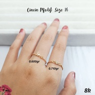 LOVE MOTIF RING SIZE 16 8K GRADE