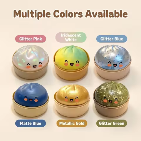 NEW Dumpling Decompression Squish Balls Reusable Low Rebound Stress Dough Toys for Home Office Decor