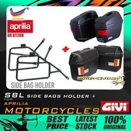SET KOMBO KOTAK/BOX GIVI E22N,E23N SIDE CASES + SBL SIDEBAGS HOLDER FOR APRILIA SR GT200