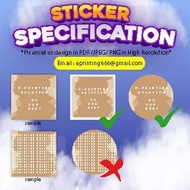 (1000-2000PCS) STICKER LABEL [3CM-6CM]