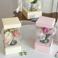 [Flower Packaging Box] Transparent Flower Packaging Box Portable Flower Box Bouquet Packaging Box Po