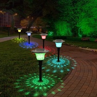 Solar Lawn Light RGB Outdoor Garden Landscape Lamp LED Floor Lamp Courtyard Pathway Sunlight Lamp Decoration Lighting