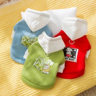 Hooded Bichon Sweatshirt Thin Style Autumn Winter Tractionable Cat Teddy Bichon Yorkshire Puppy Dog 