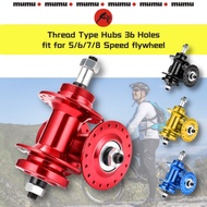 ❁Bike Hub Thread Type 36 Holes MTB MTB Bicycle Aluminum Alloy Hubs 5/6/7/8 Speed☉