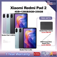 Xiaomi Redmi Pad 2 (4GB+128GB/8GB/256GB) | 4G & Wifi Version Tablet | Original Malaysia New Set
