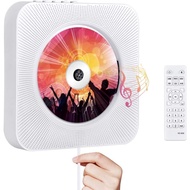 Portable CD Player, Wall Mounted Bluetooth Built-in HiFi Speaker for Kids, Music Player Home Audio Boombox with Remote C