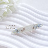 Handmade 淡綠色髮夾 滴膠髮夾髮飾 Resin Hairclip