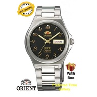 (Men) ORIENT 3 STARS AUTOMATIC FAB02004B Day & Date Display Stainless Steel Men Watch