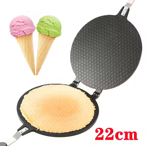 22cm Commercil Ice Cream Cone Crispy Roll Mold Household Gas Egg Roll Machine Waffle Cone Maker Cris
