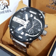 Men's Watch BIG Size DL DZ7313 Mr. Da**y 2.0 4Time Chronograph Black Silver Steel