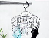 304不鏽鋼雙圓曬襪架　30夾吊衣架　十餘年口碑夾子多年也不斷