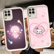 Soft Casing for Samsung M04 A04E A05 A12 A04 F04 J2 A06 A07 A22 J7 Prime Pro 5G White Q7 Sweet Piano