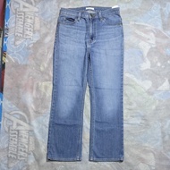 Celana Panjang Longpants Jeans PLST Straight Fit Blue Washed Fading