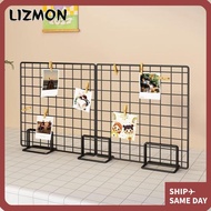 LIZMON Storage Rack, Grid Frame Grid Display Rack, Modern Metal with Base Jewelry Booth Rack For Gri