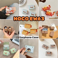 【imamura】For HOCO EW63 Case Cute Cartoon Textile Crafts Earphone Case Casing Cover