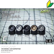 Chezhidao ABS Wheel 1/64 Rubber With C-Type Tiger Tire 1/64 Center Line With