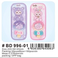 Premium Thick Fabric Pencil Case Xiao Ling Jing Bola Warnna Colorful Rainbow Animal Bear Motif Rabbi