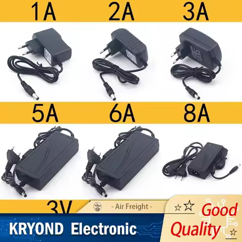 AC 110-240V DC 3V 5V 6V 9V 12V 15V 24V 0.5A 1A 2A 3A 5A 6A 8A Universal Power Adapter Supply Charger
