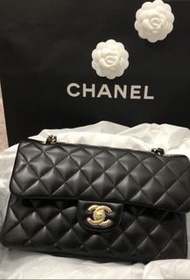 Chanel cf 全新 classic small flap cf 23cm 黑金 羊皮 lamb skin