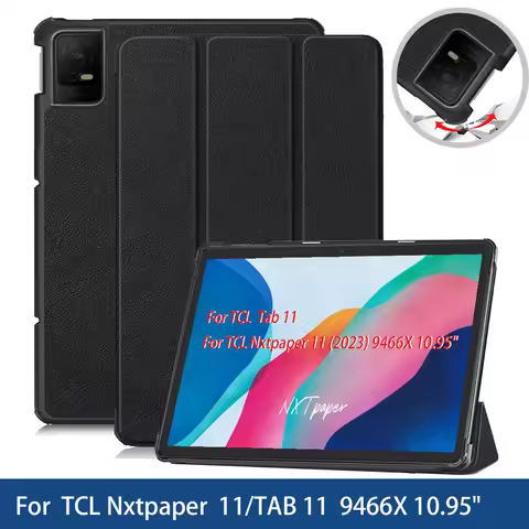 For Funda TCL Nxtpaper Tab 11 Smart Tablet Case 9466X 9166G Tri-Folded Stand Magnetic Cover with Har