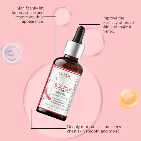 OUHOE Breast Enlargement Oil - Stimulate Breast Growth, Produce Collagen, Firm&Lift, Plant - based, 