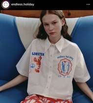 🤍❤️พร้อมส่ง🤍❤️เสื้อเชิ๊ตครอปแบรน Endless♾️holiday🤍รุ่นใหม่ Always Shirt คอล Catch Me by the Sea🤍❤️Mi