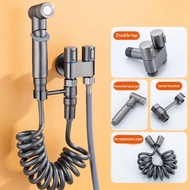 Hygienic Shower for Bathroom Toilet Bidet Shower Head Double Outlet Angle Valve Bathroom Accessories