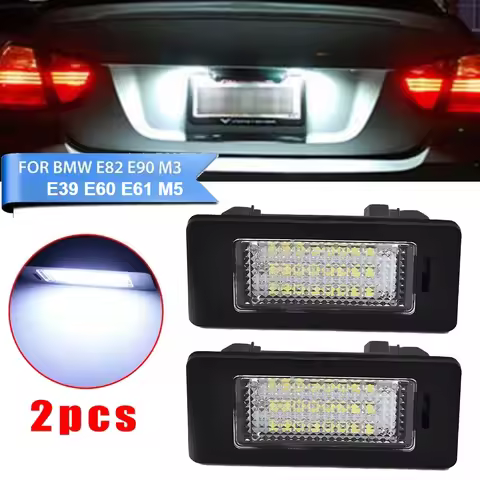 2pcs 24 LEDs License Plate Number Light For BMW E90 M3 E92 E70 E39 E60 E61 E93 E71 E72 M5 Car Produc
