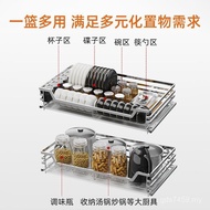 Kitchen Shane Storage Kitchen Cabinet 304 Seasoning Cabinet Pull Basket Stainless Steel Bowl Dish Ra